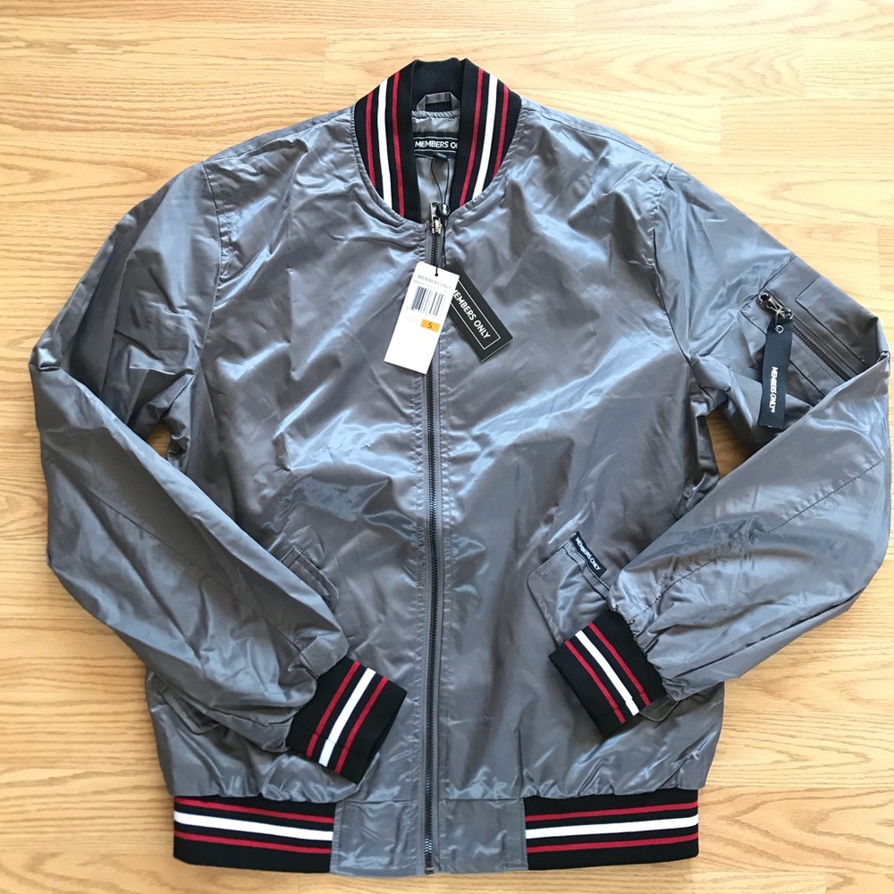 Members Only gren nylon jacket mens small